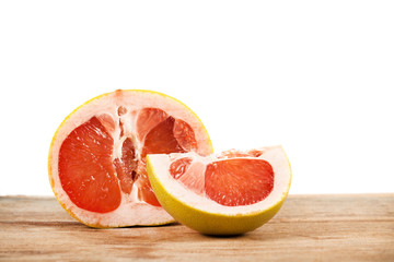 Ripe fresh grapefruit isolated
