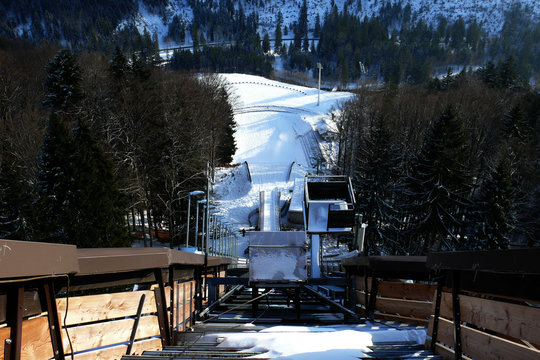 Die Skiflugschanze in Oberstdorf