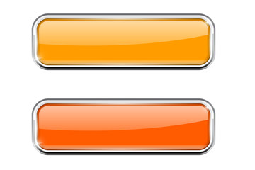 Orange rectangular buttons. With chrome frame