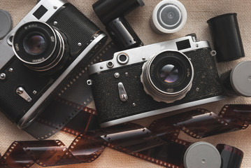 Old cameras, film - 134311487