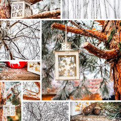 winter and Christmas mosaic