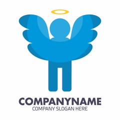 Angel logo vector icon Template