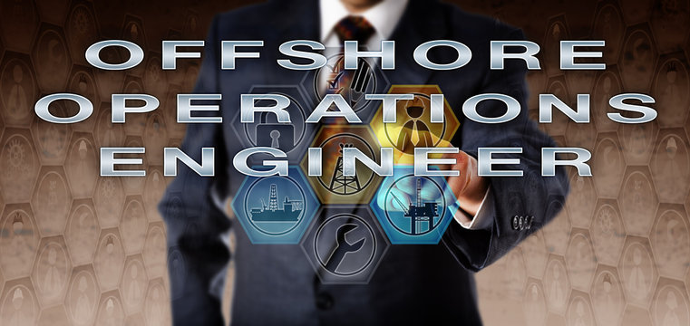 Businessman Pressing OFFSHORE OPERATIONS ENGINEER