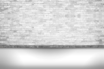 Background of old vintage White brick wall