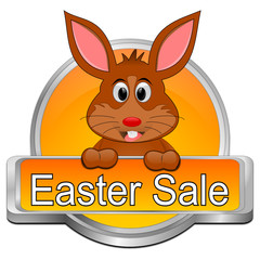 Easter sale button - 3D illustration