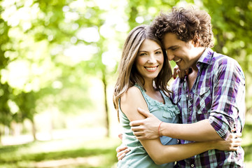 Fototapeta premium Couple in Love Outdoors
