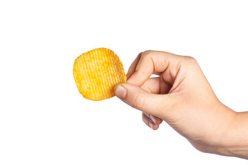Potato chips grooved