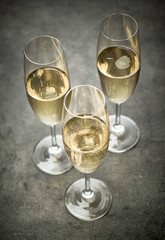 glasses of champagne