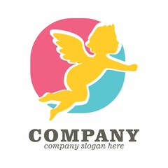 Angel logo vector icon Template