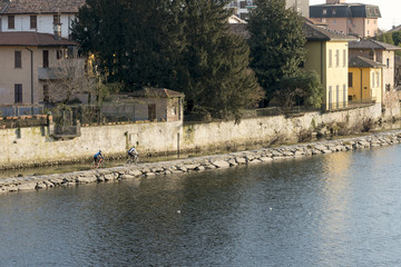 biking near the river, Vaprio on Adda, Italy