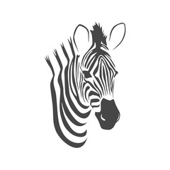 Fototapeta na wymiar Zebra Icon Flat Graphic Design - vector Illustration
