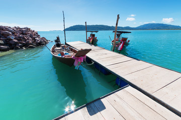 Fototapeta premium pier at khanom