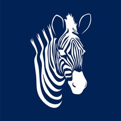 Zebra Icon Flat Graphic Design - vector  Illustration