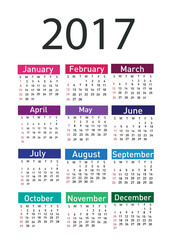 Calendar for 2017