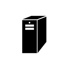 computer server icon, vector illustration. Flat design style