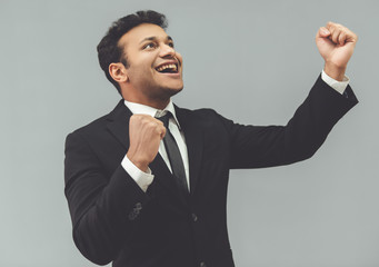 Afro American businessman