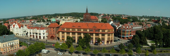 Slupsk - Panorama Miasta. - obrazy, fototapety, plakaty