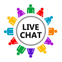Obraz premium Live chat icon