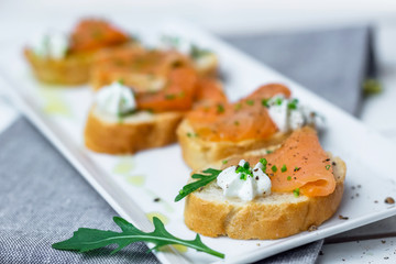 Smoked salmon appetizers