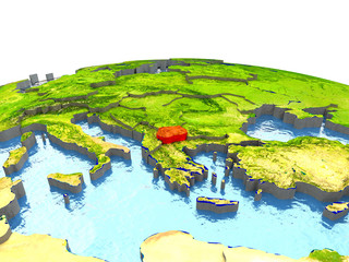 Macedonia on Earth in red