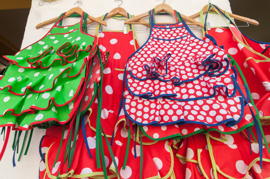 Traditional colorful aprons