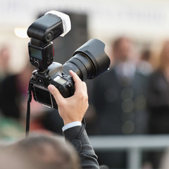 Photographer in the crowd