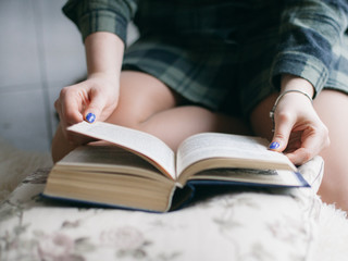 girl reading book