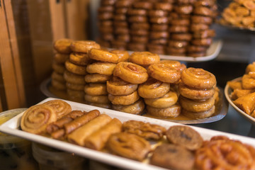 traditional honey and almond sweet pastries from morocco
