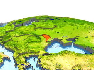 Moldova on Earth in red