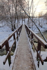 Suspence bridge across the river