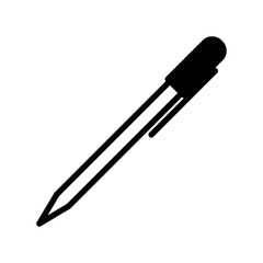 Pen icon, isolated. Flat design.
