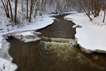 The river in the winter