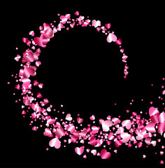 Valentine's background with whirl of hearts.