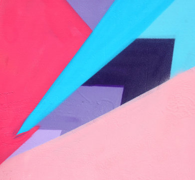 Bold And Saturated Patterns Painted Over Wall