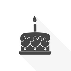 Birthday cake icon - Illustration