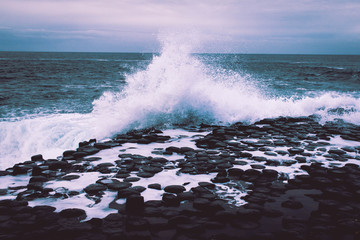 Wave at the Giant's causeway