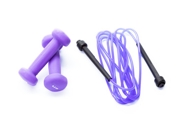 skipping rope isolated on white