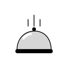 Tray for food, serving dishes, icon, vector flat line