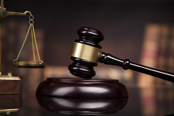 Courtroom, Law theme, mallet of the justice