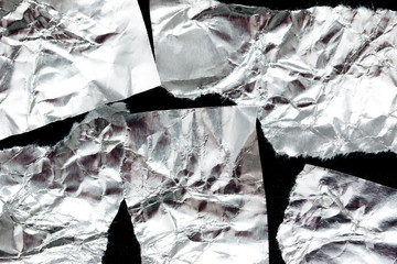 crumpled foil as a background