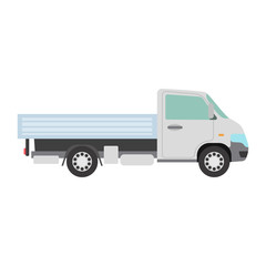 Cargo freight transportation truck vector illustration.