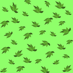 Fototapeta na wymiar Green leaves seamless pattern for your wallpaper design.