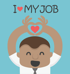 love my job, of african businessman