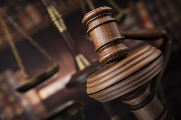 Courtroom, Law theme, mallet of the justice