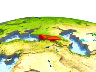 Georgia on Earth in red
