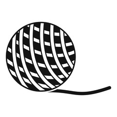 Yarn ball toy for cat icon, simple style