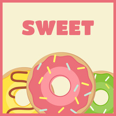 Abstract background with donut dripping glaze