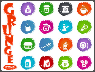 Coffee icons set