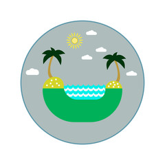 Landscape icon. sea icon.