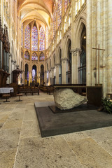 Saint Gatien cathedral interior, France.